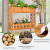 2-Tier Wood Raised Garden Bed Elevated Planter Box for Vegetable Flower Herb