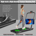 2-in-1 Folding Treadmill Under Desk Treadmill Electric Walking Machine with LED Display, APP & Remote Control