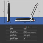 2-in-1 Folding Treadmill Under Desk Treadmill Electric Walking Machine with LED Display, APP & Remote Control