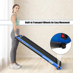 2-in-1 Folding Treadmill Under Desk Treadmill Electric Walking Machine with LED Display, APP & Remote Control