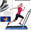 2-in-1 Folding Treadmill Under Desk Treadmill Electric Walking Machine with LED Display, APP & Remote Control