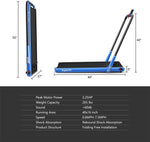 2-in-1 Folding Treadmill Under Desk Treadmill Electric Walking Machine with LED Display, APP & Remote Control