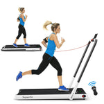 2-in-1 Folding Treadmill Under Desk Treadmill Electric Walking Machine with LED Display, APP & Remote Control