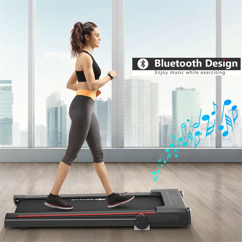 3-in-1 Under Desk Treadmill 2.25HP Electric Folding Treadmill with LCD Display Bluetooth Speakers Remote Control