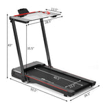 3-in-1 Under Desk Treadmill 2.25HP Electric Folding Treadmill with LCD Display Bluetooth Speakers Remote Control