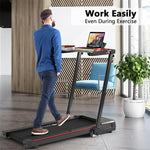 3-in-1 Under Desk Treadmill 2.25HP Electric Folding Treadmill with LCD Display Bluetooth Speakers Remote Control