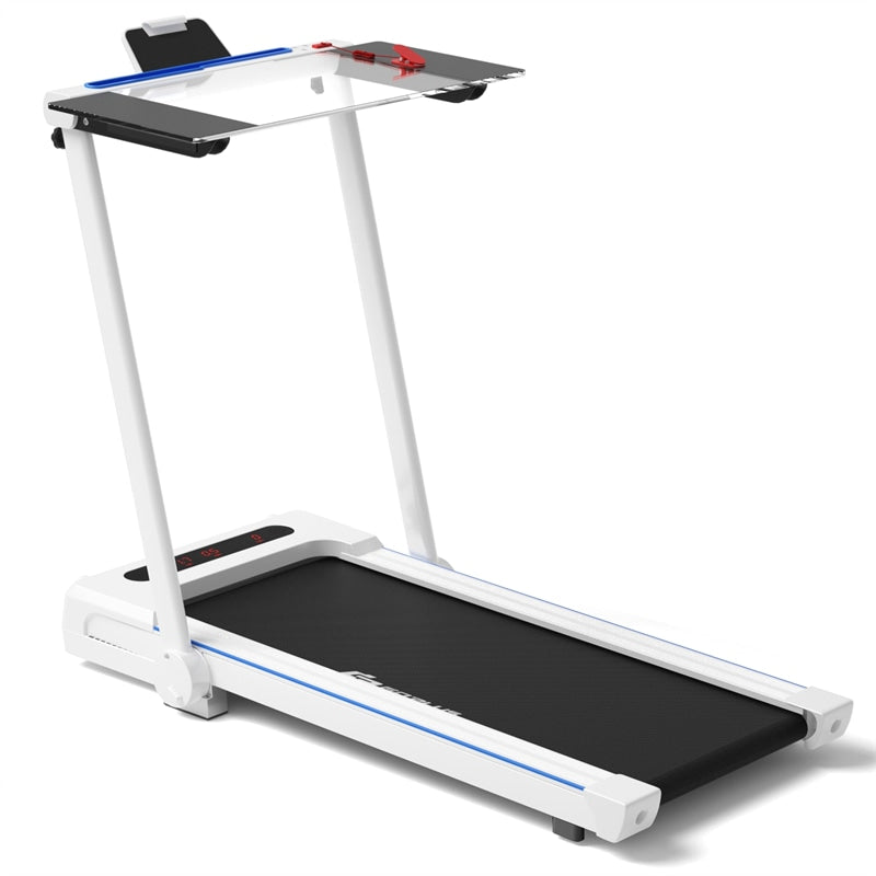 3-in-1 Under Desk Treadmill 2.25HP Electric Folding Treadmill with LCD Display Bluetooth Speakers Remote Control