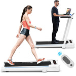 3-in-1 Under Desk Treadmill 2.25HP Electric Folding Treadmill with LCD Display Bluetooth Speakers Remote Control