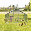 20 FT Large Metal Chicken Coop Run Walk-in Poultry Cage Hen Run House Shade Cage for Outdoor Backyard Farm