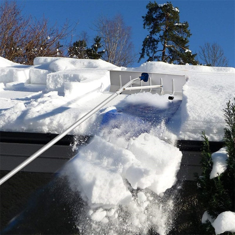 20FT Extendable Snow Roof Rake Large Aluminum Snow Shovel Lightweight Snow Removal Tool with Non-Slip Handle