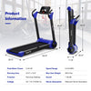 2.25HP Electric Folding Treadmill Motorized Running Machine with LED Display & Bluetooth Speaker APP Control