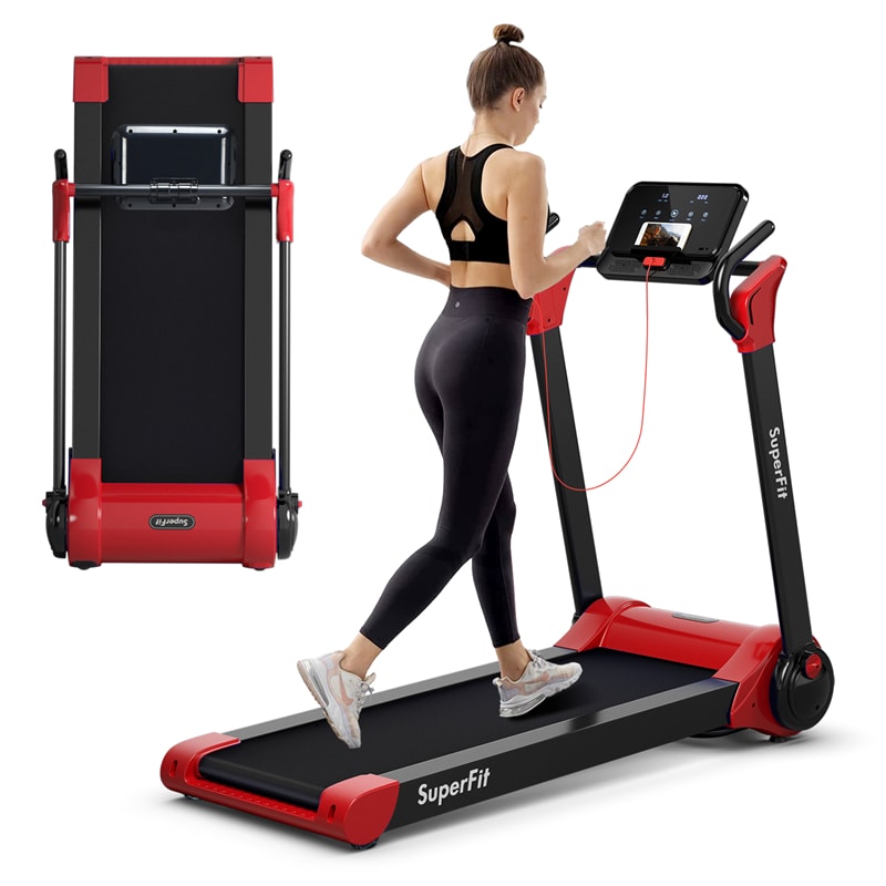 2.25HP Electric Folding Treadmill Motorized Running Machine with LED Display & Bluetooth Speaker APP Control