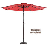 22 LBS Round Wicker Resin Patio Umbrella Base Stand