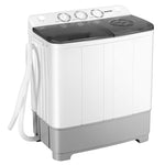 Portable Washing Machine 2-in-1 Mini Compact Twin Tub Laundry Washer Spin Dryer Combo 22LBS Capacity with Timer Control