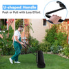 13 Gallon Lawn Roller 24" x 13" Push/Tow Behind Steel Yard Sod Roller Filled Water Sand with U Shaped Handle for Garden Backyard