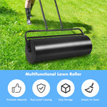 13 Gallon Lawn Roller 24" x 13" Push/Tow Behind Steel Yard Sod Roller Filled Water Sand with U Shaped Handle for Garden Backyard