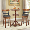 25.5" Swivel Bar Stools Set of 2 Counter Height Dining Chairs with Leather Padded Seats & Ergonomic Backrests