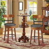 25.5" Swivel Bar Stools Set of 2 Counter Height Dining Chairs with Leather Padded Seats & Ergonomic Backrests