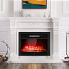 28.5" Electric Fireplace Insert Freestanding Mounted Recessed Fireplace Heater 750W/1500W with Remote Control & 3 Color Adjustable Flames