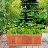 28" x 9" Wooden Raised Garden Bed Window Mounted Planter Box