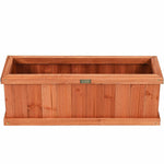 28" x 9" Wooden Raised Garden Bed Window Mounted Planter Box