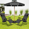 2 PCS Outdoor Folding Zero Gravity Chairs Lounge Chairs Reclining Patio Chairs