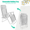 2 PCS Outdoor Folding Zero Gravity Chairs Lounge Chairs Reclining Patio Chairs