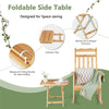 2 Piece Outdoor Rocking Chair & Table Set, Solid Wood Patio Rocker with Folding Side Table, Rocking Bistro Set for Garden Porch Backyard Balcony