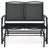 2-Person Outdoor Glider Bench Steel Frame Patio Rocking Loveseat Armchair Superior Fabric, 400 Lbs Capacity for Garden Backyard