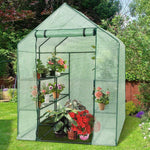 4 Tier 8 Shelves Mini Walk-in Plant Greenhouse for Outdoor Garden - Bestoutdor