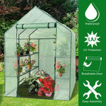 4 Tier 8 Shelves Mini Walk-in Plant Greenhouse for Outdoor Garden - Bestoutdor