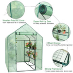 4 Tier 8 Shelves Mini Walk-in Plant Greenhouse for Outdoor Garden - Bestoutdor