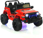 2-Seater Ride-On Truck for Kids, 12V Battery Powered Electric Vehicle with Remote Control & LED Lights, Ride-On Car for Boys Girls Gifts