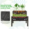 2-Level Wooden Raised Garden Bed Elevated Planter Box with Legs and Drain Holes