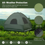 5-in-1 Tent Cot 2-Person Portable Outdoor Camping Cot Tent Combo with Air Mattress Sleeping Bag & Sunshade