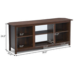 2-Tier Farmhouse Universal TV Stand for TVs Up to 65", 58" Entertainment Center Media Console with Removable Shelves