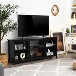 2-Tier Farmhouse Universal TV Stand for TVs Up to 65", 58" Entertainment Center Media Console with Removable Shelves