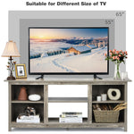 2-Tier Farmhouse Universal TV Stand for TVs Up to 65", 58" Entertainment Center Media Console with Removable Shelves