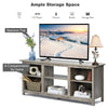 2-Tier Farmhouse Universal TV Stand for TVs Up to 65", 58" Entertainment Center Media Console with Removable Shelves