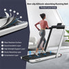 2 in 1 Folding Treadmill 2.25HP Superfit Under Desk Treadmill with Dual Display, Remote & Smart App Control, Walking Pad Treadmill for Home