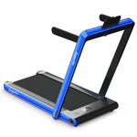 2 in 1 Folding Treadmill 2.25HP Superfit Under Desk Treadmill with Dual Display, Remote & Smart App Control, Walking Pad Treadmill for Home