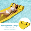 Floating Water Pad 3-Layer Tear Resistant XPE Foam Water Mat 83" x 26" Foam Pool Float with Rolling Pillow Design for Lake Water Activities