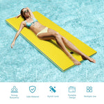 Floating Water Pad 3-Layer Tear Resistant XPE Foam Water Mat 83" x 26" Foam Pool Float with Rolling Pillow Design for Lake Water Activities