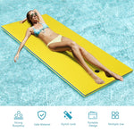 Floating Water Pad 3-Layer Tear Resistant XPE Foam Water Mat 87" x 36" Foam Pool Float with Rolling Pillow Design for Lake Water Activities