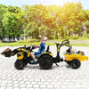 3-in-1 Kids Ride on Tractor Excavator Bulldozer 12V Battery Powered Construction Vehicle with Trailer Digger Shovel Bucket & Remote Control