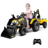 3-in-1 Kids Ride on Tractor Excavator Bulldozer 12V Battery Powered Construction Vehicle with Trailer Digger Shovel Bucket & Remote Control