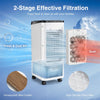 3-in-1 Portable Evaporative Air Cooler with Fan & Humidifier, Quiet Personal Swamp Cooler with Remote Control, 2 Ice Boxes & 9 Gallon Water Tank