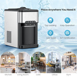 3-in-1 Countertop Water Cooler Dispenser Built-in Ice Maker, Hot & Cold Top-Loading Water Dispenser for Home