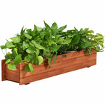 Wooden Raised Garden Bed Wall Mounted Window Box Planter Flower Vegetable Planter