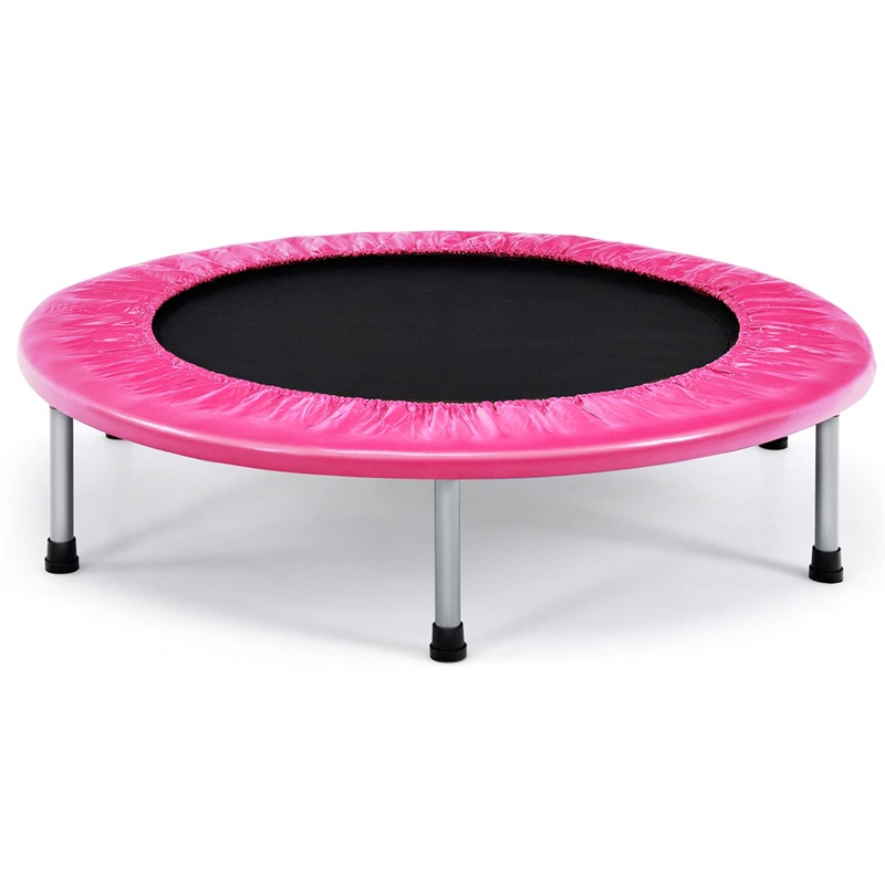 38" Mini Exercise Trampoline Folding Fitness Rebounder Trampoline for Adults & Kids